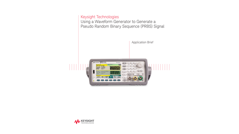 Using a Waveform Generator to Generate a PRBS Signal